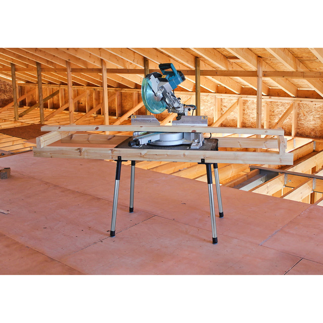 Keter Jobmade Portable Workbench, 453 kg load capacity, non-slip feet, storage compartment with clamps under the tabletop, 239985