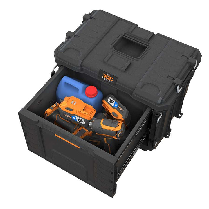 Keter ROC Pro Gear 2.0 XL Tool Box, with one large drawer, transport lock, wall-mountable, modular design, 271384