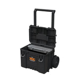 Set of 3 Keter ROC Pro Gear 2.0 tool chests, total capacity 110L, IP65 protection, removable telescoping handle, padlockable, 256982