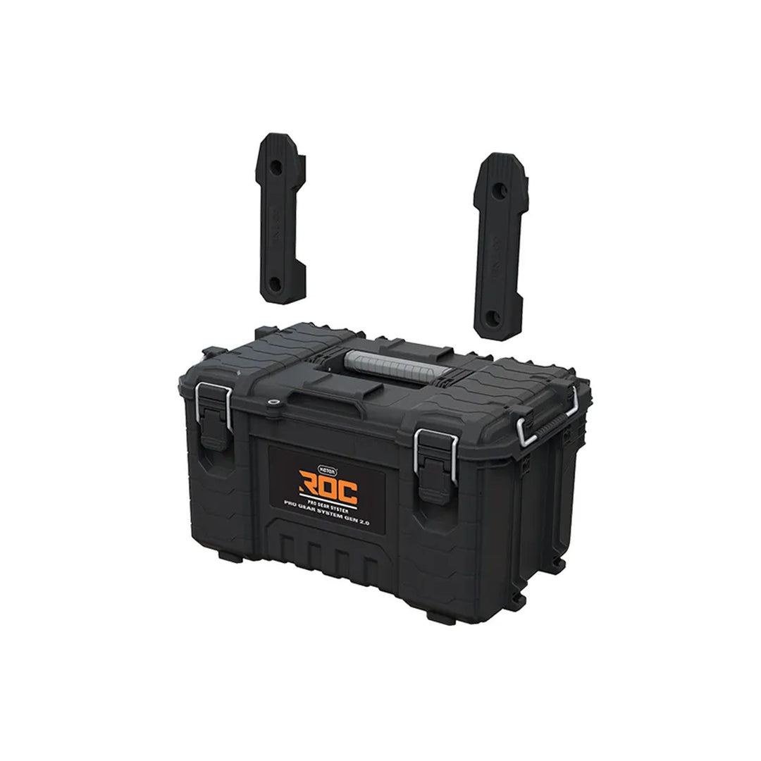 Set of 3 Keter ROC Pro Gear 2.0 tool chests, total capacity 110L, IP65 protection, removable telescoping handle, padlockable, 256982