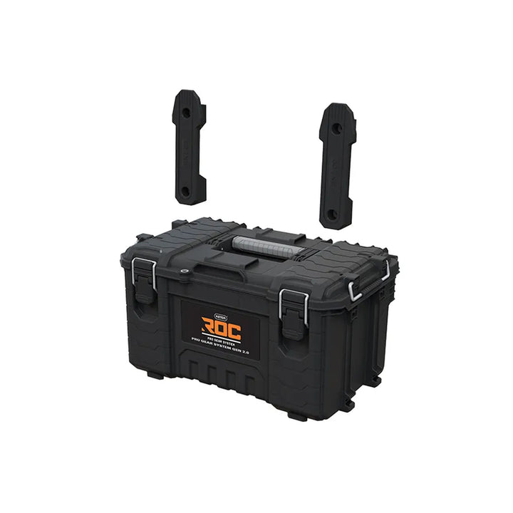 Set of 3 Keter ROC Pro Gear 2.0 tool chests, total capacity 110L, IP65 protection, removable telescoping handle, padlockable, 256982