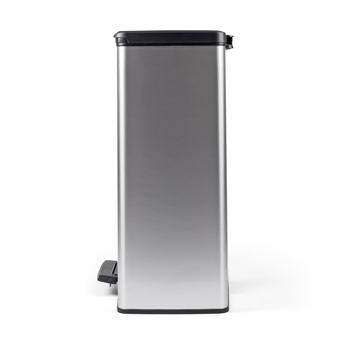 Curver Pedal Trash Can, 2x26L Bins, Metallic Finish, Silver, 251002