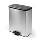 Curver Pedal Trash Can, 2x26L Bins, Metallic Finish, Silver, 251002