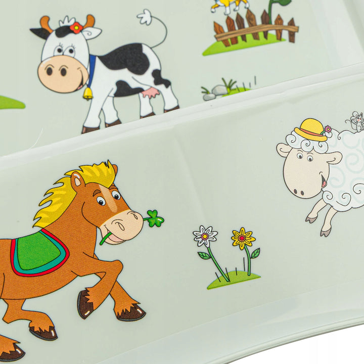 Keeeper Two-Step Children's Step Stool, with anti-slip feature, "Funny Farm" series, weight capacity up to 120 kg, 1003132006300
