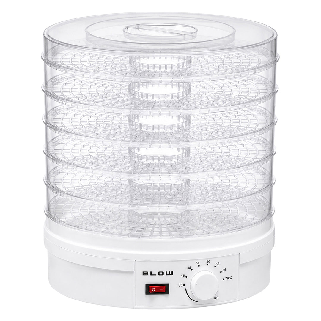 Blow Mushroom, Vegetable, and Fruit Dehydrator, 500W, 6 trays included, temperature control 35–75°C, 44–175