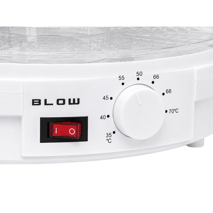 Blow Mushroom, Vegetable, and Fruit Dehydrator, 500W, 6 trays included, temperature control 35–75°C, 44–175