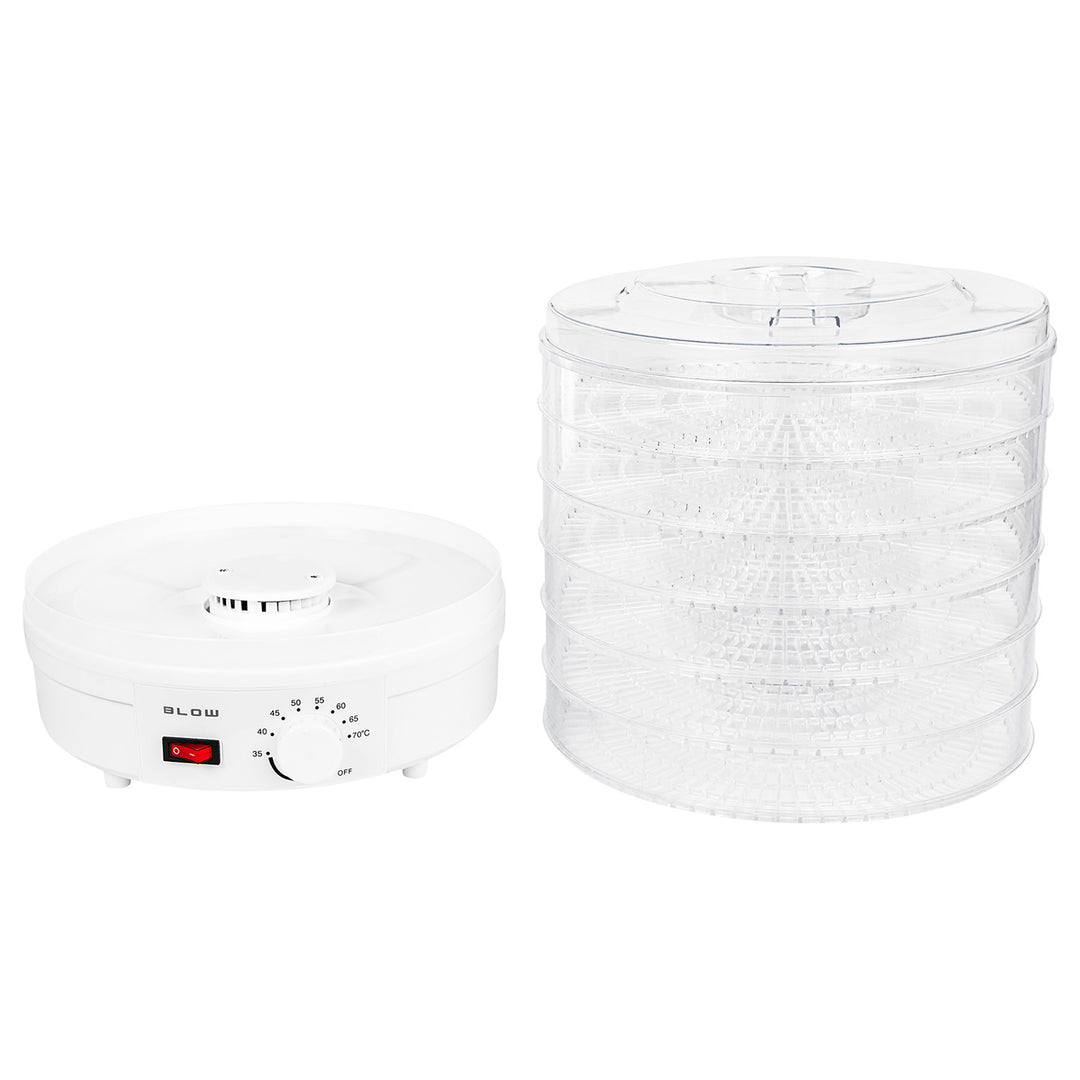Blow Mushroom, Vegetable, and Fruit Dehydrator, 500W, 6 trays included, temperature control 35–75°C, 44–175