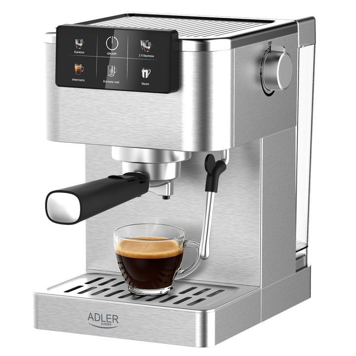 20-bar coffee machine, Thermoblock, milk frother, 5-in-1, Adler AD 4390
