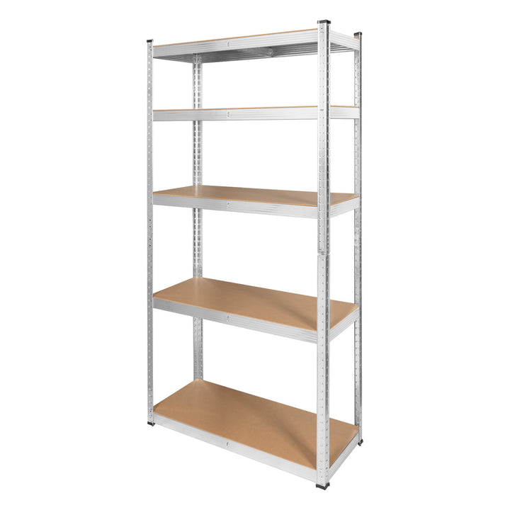 Metal storage rack, 5 shelves, maximum load capacity of 750 kg, 180x90x40, silver, Rebel