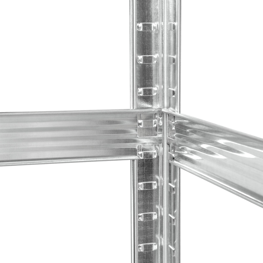 Metal storage rack, 5 shelves, maximum load capacity of 750 kg, 180x90x40, silver, Rebel