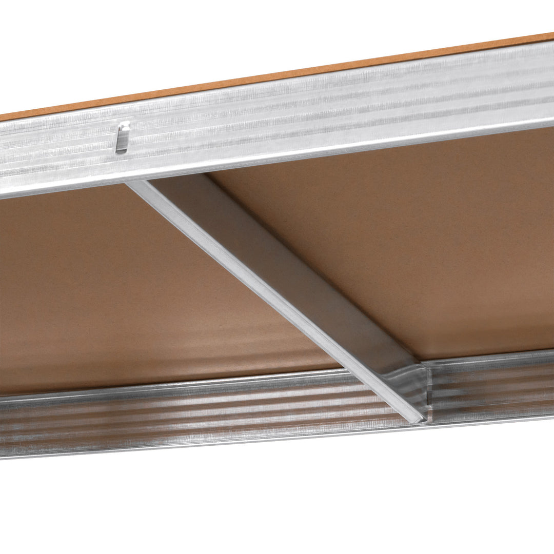 Metal storage rack, 5 shelves, maximum load capacity of 750 kg, 180x90x40, silver, Rebel