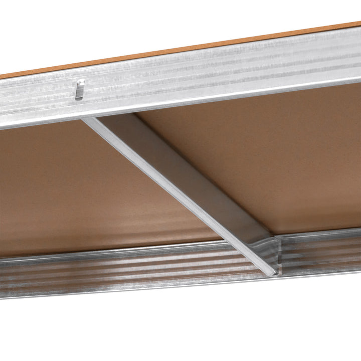 Metal storage rack, 5 shelves, maximum load capacity of 750 kg, 180x90x40, silver, Rebel