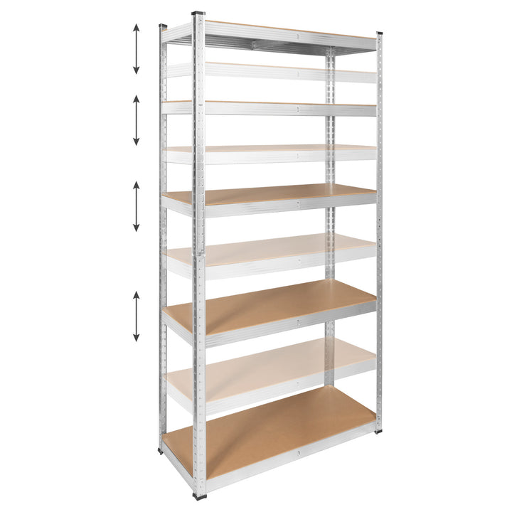 Metal storage rack, 5 shelves, maximum load capacity of 750 kg, 180x90x40, silver, Rebel