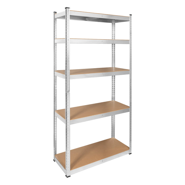 Metal storage rack, 5 shelves, maximum load capacity of 750 kg, 180x90x40, silver, Rebel