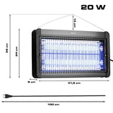 Insect Killer Lamp for Mosquitoes, Flies, and Moths, Electric Trap, UV, 20W, Vayox