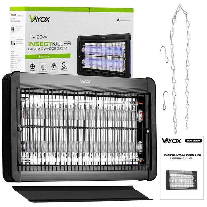 Insect Killer Lamp for Mosquitoes, Flies, and Moths, Electric Trap, UV, 20W, Vayox
