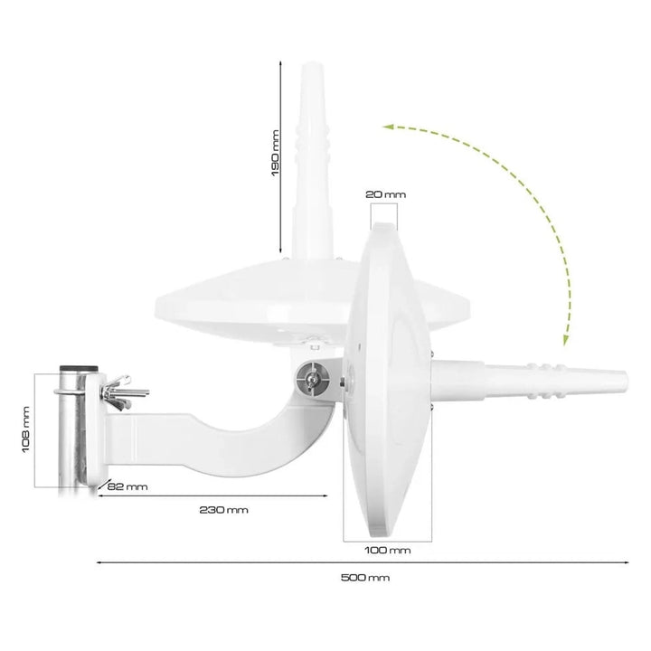 Digital720 Combo White DVB-T/T2 Omnidirectional Antenna VA0066 Vayox