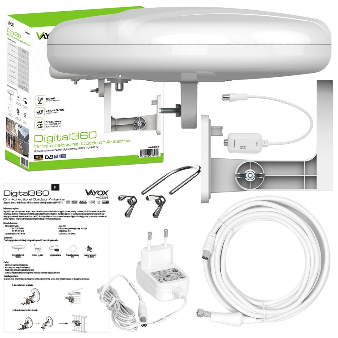Digital360 4G LTE FM VHF UHF VA0024 Vayox Outdoor Antenna