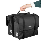 Double PVC Bike Rack Bag with Handle, Black, 40L, VA0446, Vayox