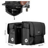 Double PVC Bike Rack Bag with Handle, Black, 40L, VA0446, Vayox