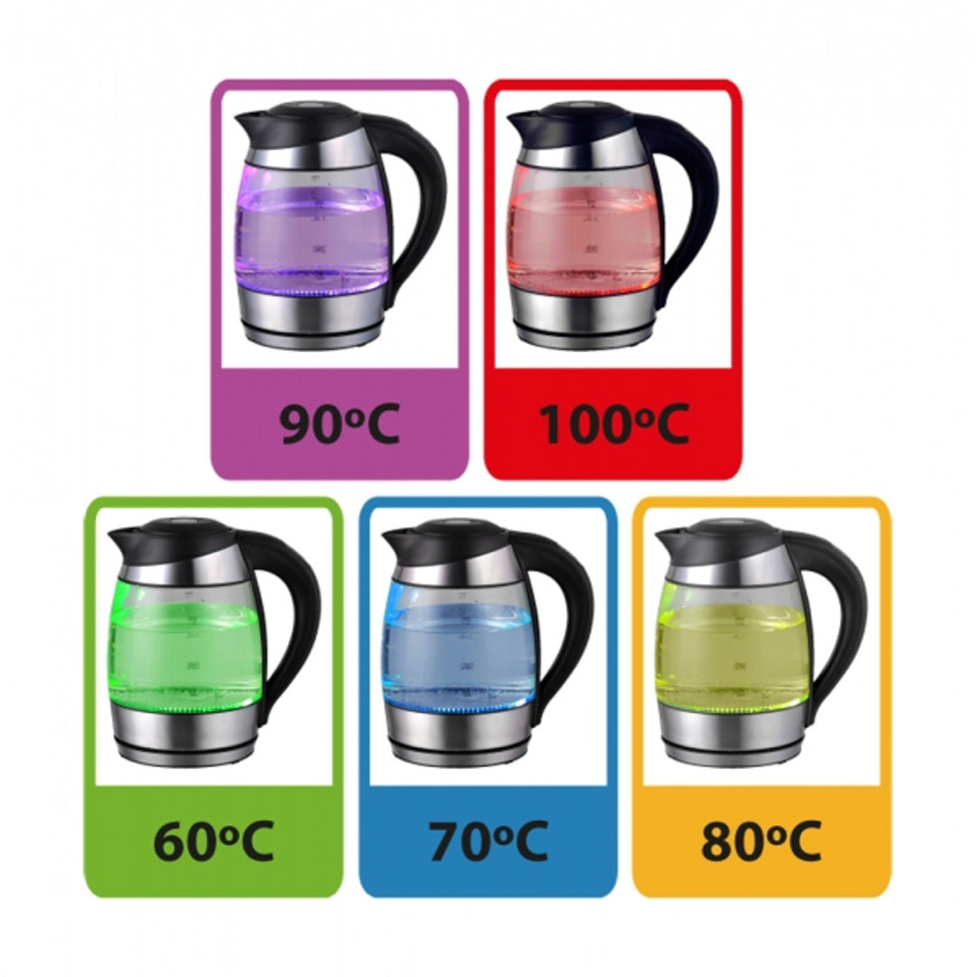 Electric Glass Kettle with LED Display and Thermostat, 1.8 L, Esperanza