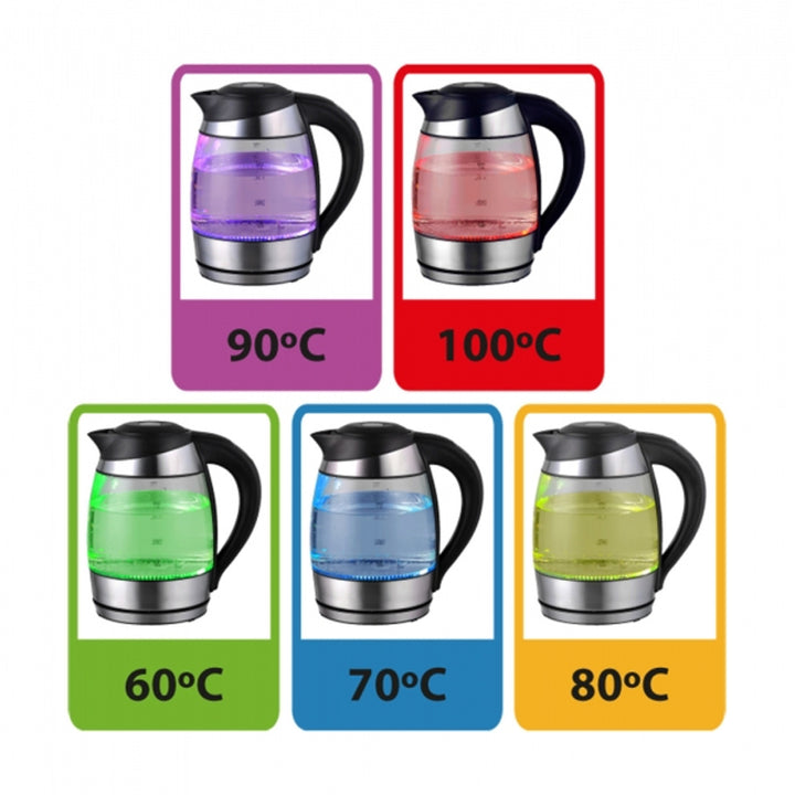 Electric Glass Kettle with LED Display and Thermostat, 1.8 L, Esperanza