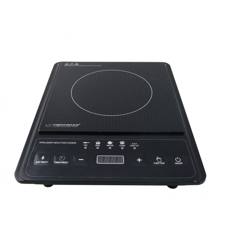 Esperanza Induction Cooktop, 2000W, 5 preset functions, large display, Krakatau