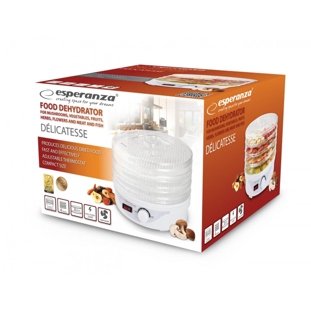 Esperanza Dehydrator for Mushrooms, Fruit, Vegetables, and Herbs, 250 W, 8 Drying Programs