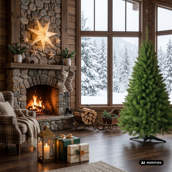 Premium 200 cm Spruce Christmas Tree on a Stand—Dense and Realistic, Damich
