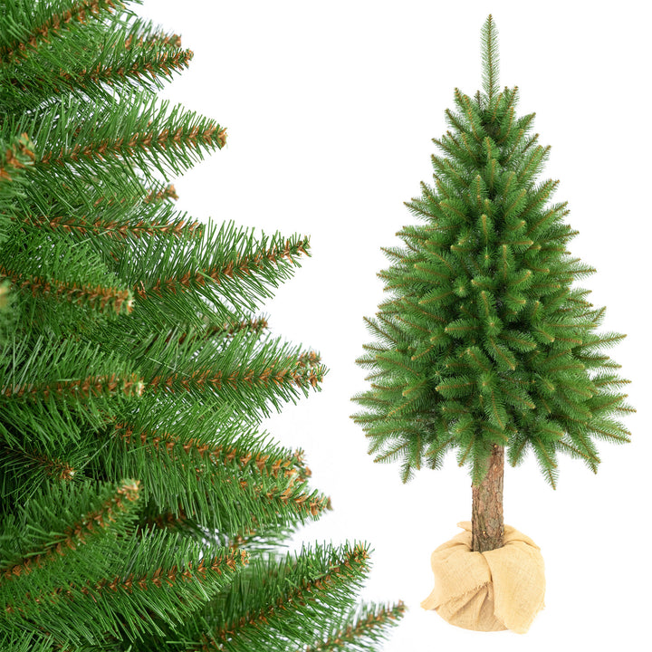 Premium 200 cm Spruce Christmas Tree on a Stump—Dense and Realistic, Damich