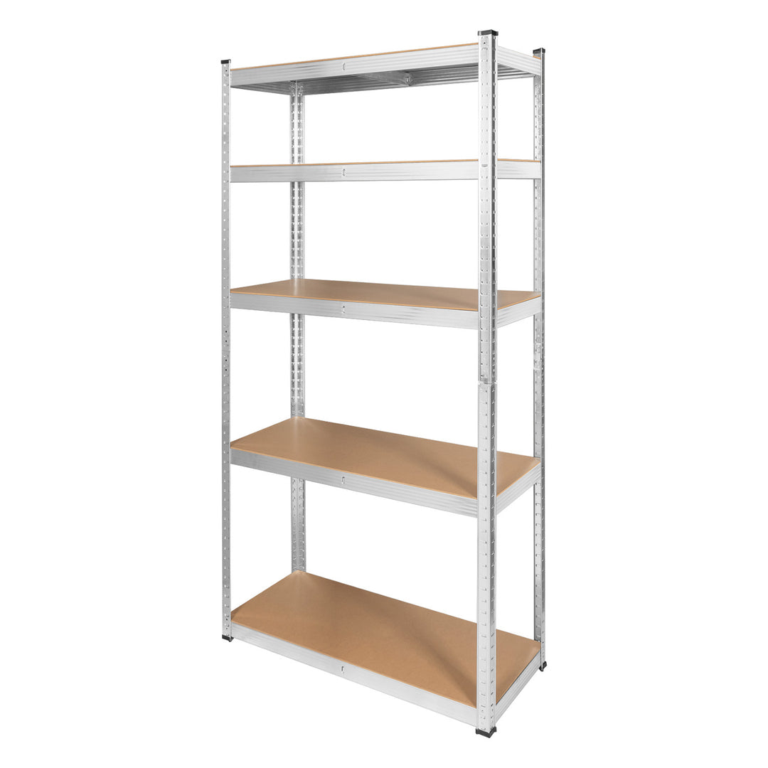 Metal storage rack, 5 shelves, maximum load capacity of 750 kg, 180x90x40, silver Rebel, 2 pieces