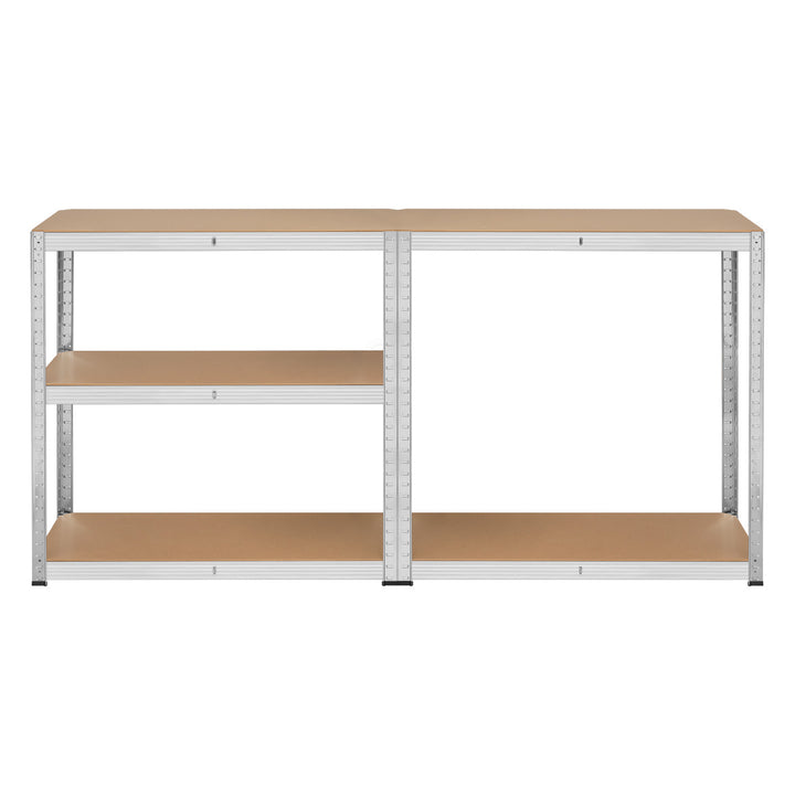 Metal storage rack, 5 shelves, maximum load capacity of 750 kg, 180x90x40, silver Rebel, 2 pieces