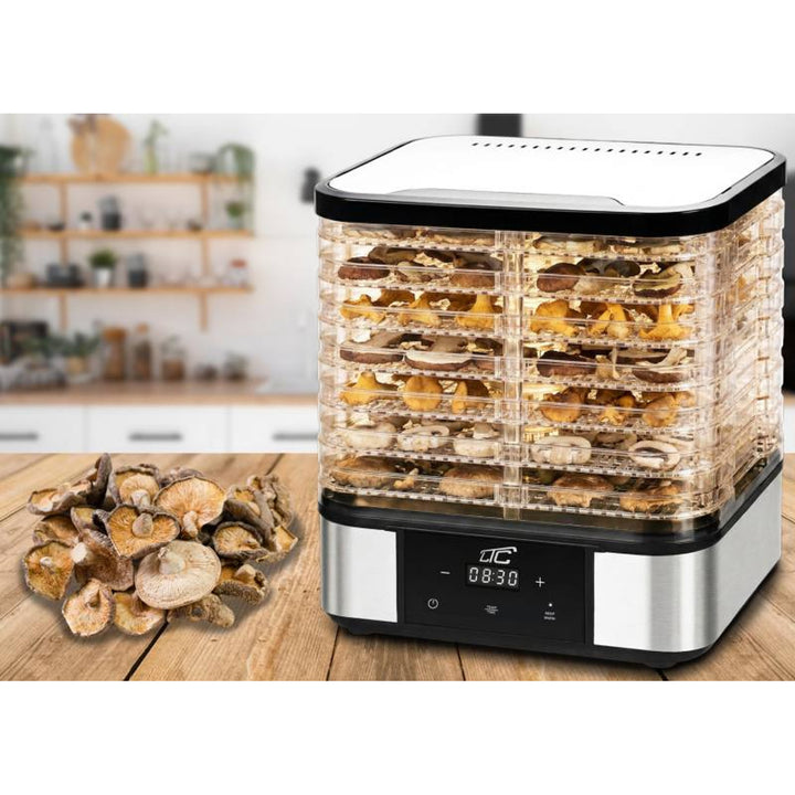 LTC Mushroom, Vegetable, Fruit, and Meat Dehydrator, Metal, 7 Trays, with Display, Touchscreen, 380W, Temperature Maintenance Function, LXSR004