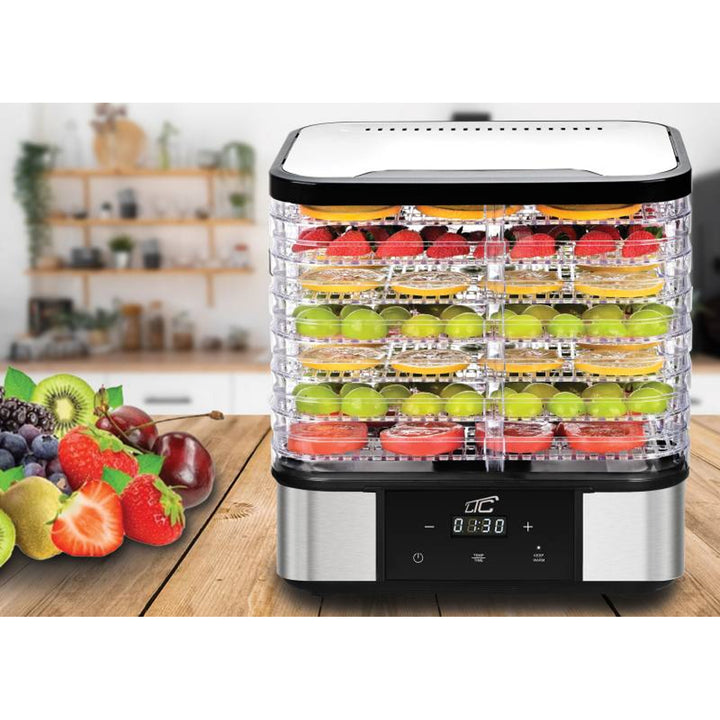 LTC Mushroom, Vegetable, Fruit, and Meat Dehydrator, Metal, 7 Trays, with Display, Touchscreen, 380W, Temperature Maintenance Function, LXSR004
