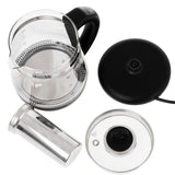 1.5 L Glass Kettle with Tea Infuser and Temperature Control, 2200W, LED, 60–100°C, Adler AD 1299, Black
