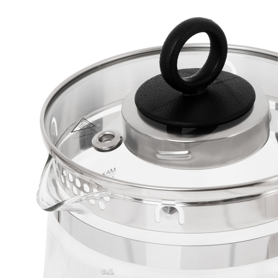 1.5 L Glass Kettle with Tea Infuser and Temperature Control, 2200W, LED, 60–100°C, Adler AD 1299, Black