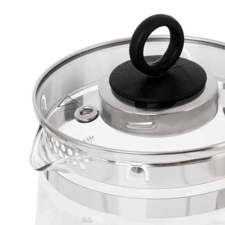1.5 L Glass Kettle with Tea Infuser and Temperature Control, 2200W, LED, 60–100°C, Adler AD 1299, Black