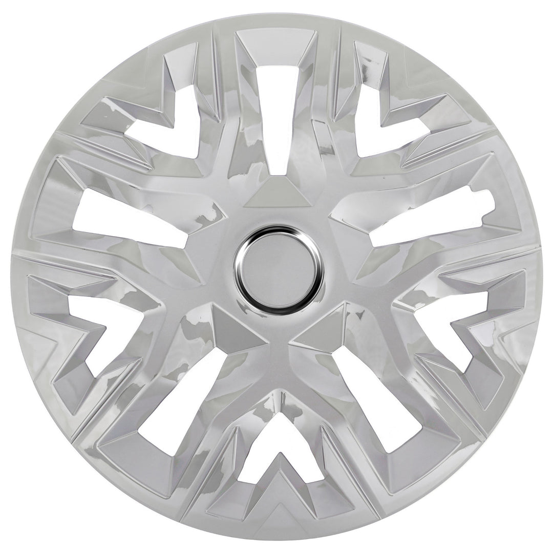 NRM Perfecto 15'' Universal Car Hubcap, Silver Painted, 1 piece