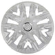 NRM Perfecto 15'' Universal Car Hubcap, Silver Painted, 1 piece