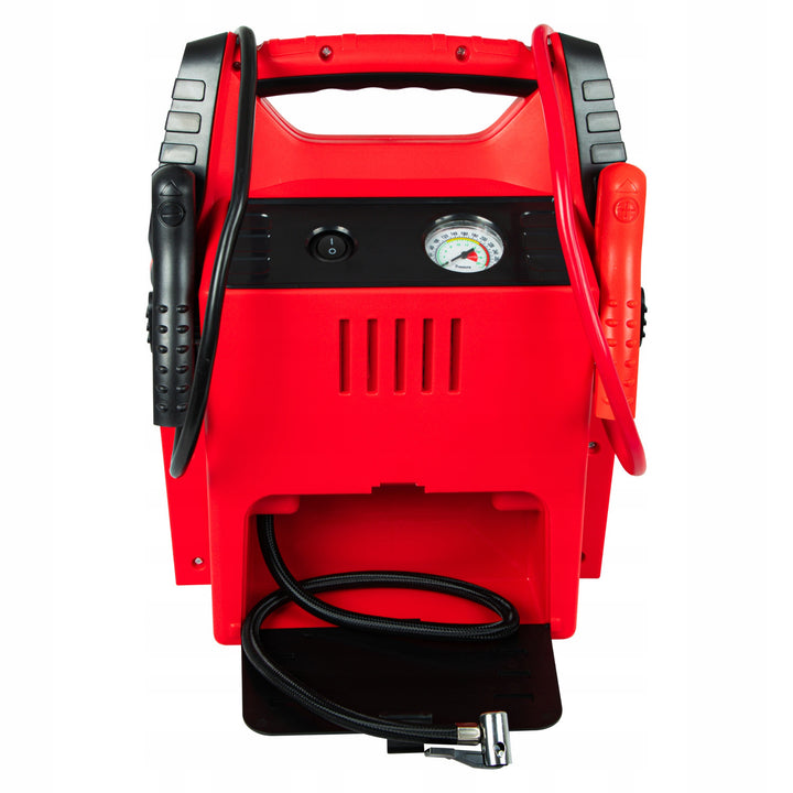 Blow 5-in-1 Jump Starter, with air compressor, battery charger, and power bank functions; 12V 20,000 mAh battery; current: 400A cranking, 900A peak; features an overload fuse; 81-210#