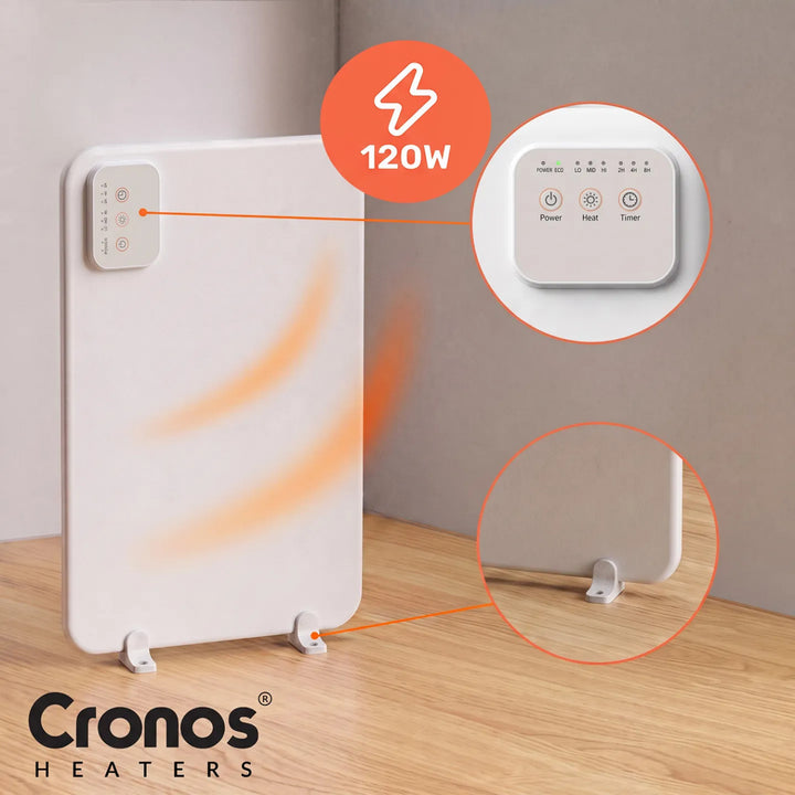 Cronos Under-Desk Infrared Heating Panel, 120W, timer, 3 heat settings, DCH-150