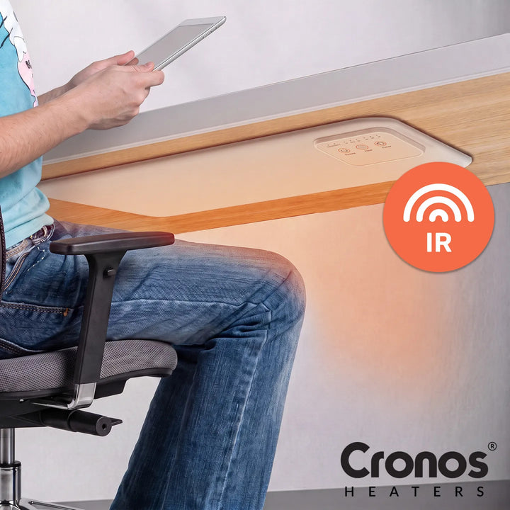 Cronos Under-Desk Infrared Heating Panel, 120W, timer, 3 heat settings, DCH-150