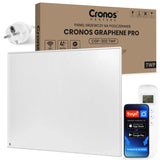 Cronos Graphene Infrared Heater, 300W, White, heats rooms up to 8 m², remote control, PRO CGP-300TWP