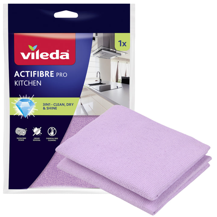 Vileda Actifibre Pro Kitchen Cloth, 1 pc., microfiber, PVA coating, machine washable up to 60°C, 183303