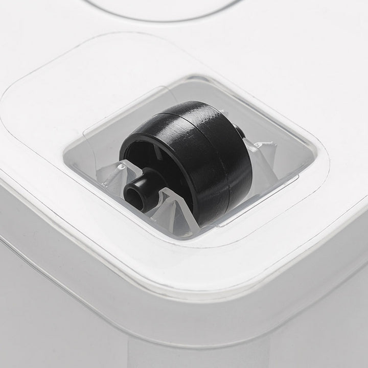 Moxom SimpleStore container, 60L capacity, clear, snap-on lid, with casters, BPA-free, 04-0081