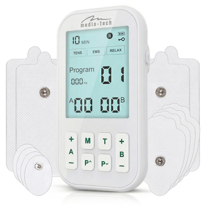 Massager and muscle electrostimulator, TENS/EMS, 3-in-1 stimulation, Mediatech, MT6543