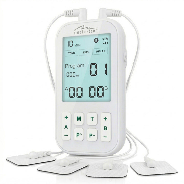 Massager and muscle electrostimulator, TENS/EMS, 3-in-1 stimulation, Mediatech, MT6543