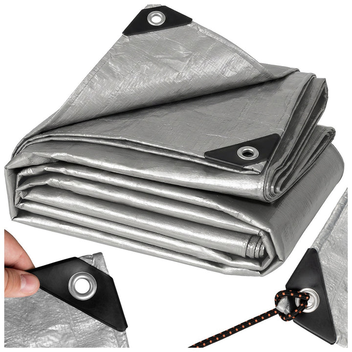 Silver Tarpaulin, 120g, 4x6m, VA0476, Waterproof, Vayox
