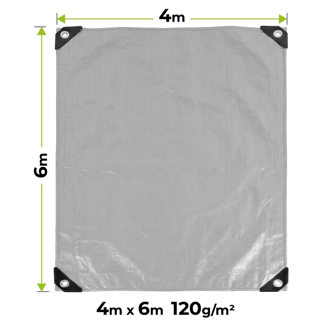 Silver Tarpaulin, 120g, 4x6m, VA0476, Waterproof, Vayox