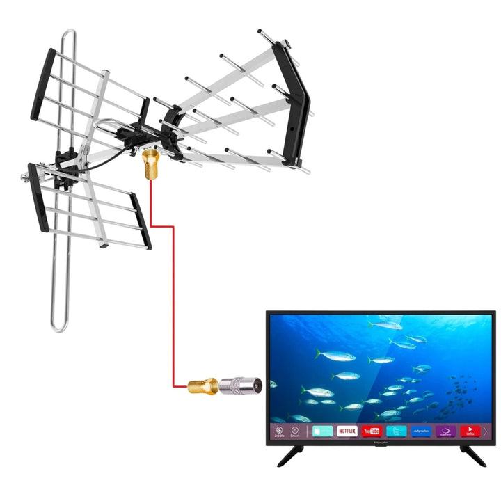 VA900 COMBO DVB-T/T2 Directional Antenna with LTE Filter, Aluminum, Vayox